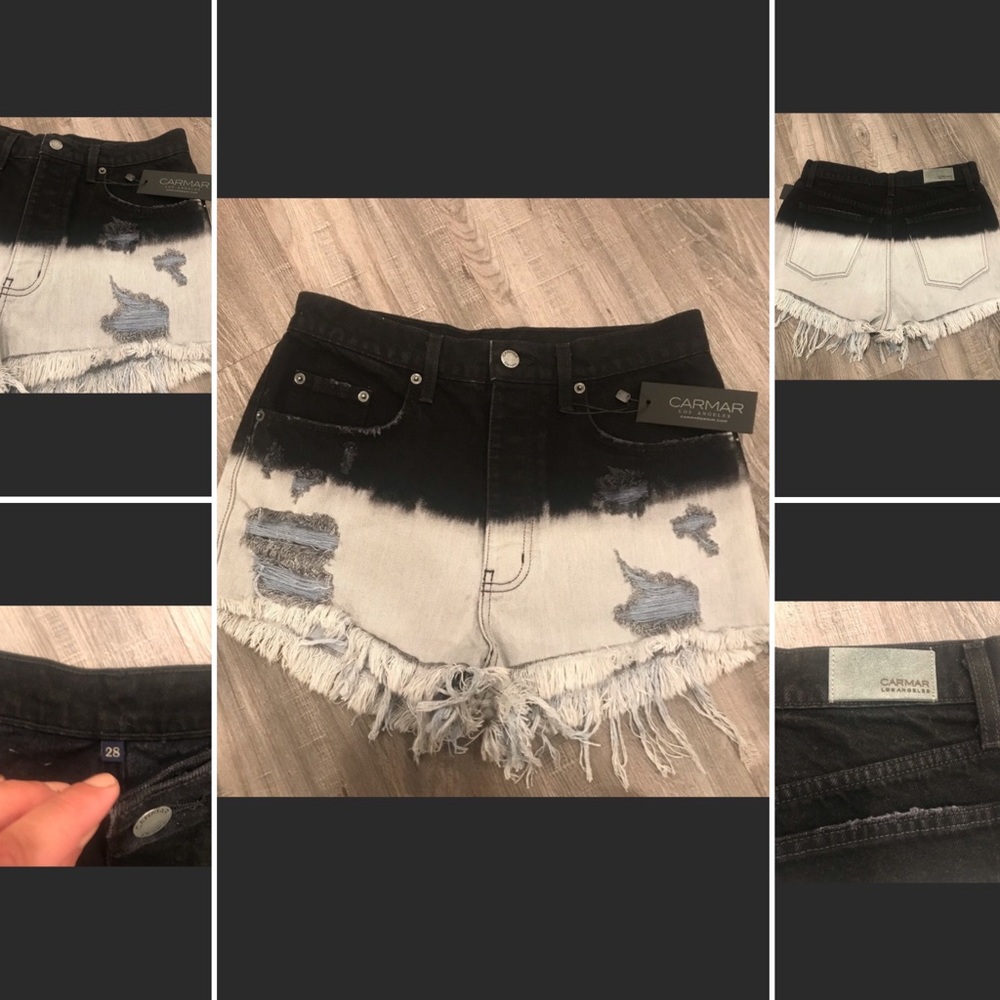 LF Carmar Cutoff Bleached Denim Short